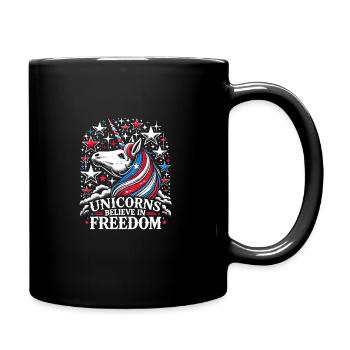 Patriotisme magique Licorne américaine États-Unis - Mug uni - noir - Droite