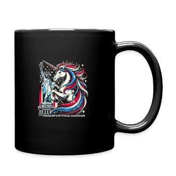 Patriotisme magique Licorne américaine États-Unis - Mug uni - noir - Droite