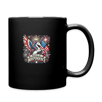Patriotisme magique Licorne américaine États-Unis - Mug uni - noir - Droite