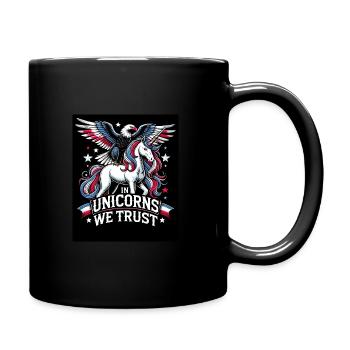 Patriotisme magique Licorne américaine États-Unis - Mug uni - noir - Droite