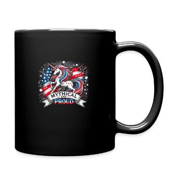 Patriotisme magique Licorne américaine États-Unis - Mug uni - noir - Droite