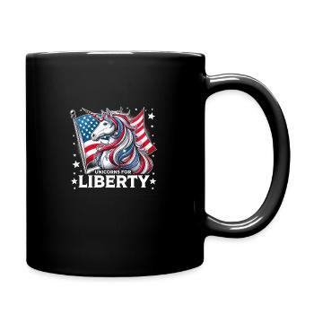 Patriotisme magique Licorne américaine États-Unis - Mug uni - noir - Droite