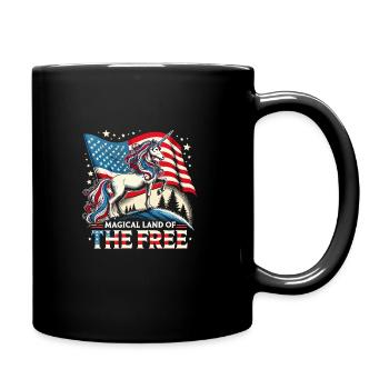 Patriotisme magique Licorne américaine États-Unis - Mug uni - noir - Droite
