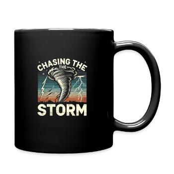 Experience the fascinating world of tornado hunting - Full Colour Mug - black - Right
