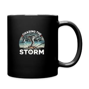 Experience the fascinating world of tornado hunting - Full Colour Mug - black - Right