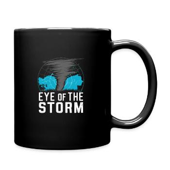 Erlebe Die Faszinierende Welt Des Tornadojagens - Tasse einfarbig - Schwarz - Rechts