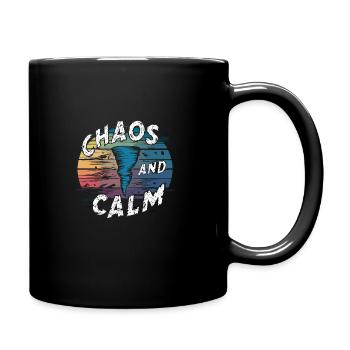 Erlebe Die Faszinierende Welt Des Tornadojagens - Tasse einfarbig - Schwarz - Rechts