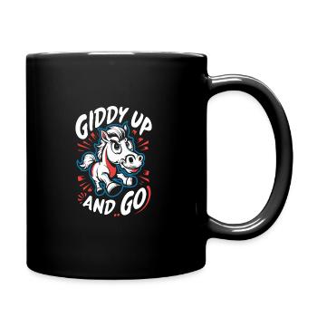 Funny horse motifs for horse lovers and - Full Colour Mug - black - Right