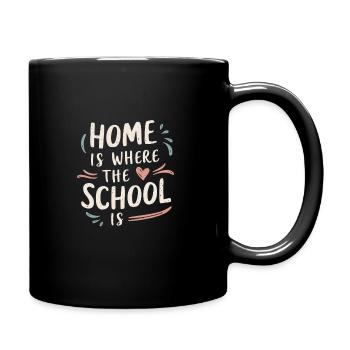 Homeschool Mom Dad Family Life Community Journey - Full Colour Mug - black - Right