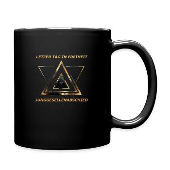 Junggesellenabschied - letzter Tag in Freiheit - Tasse einfarbig - Schwarz - Rechts