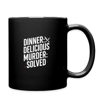Meurtre Mystère Tenue De Dîner, Fête, Scène De Crime - Mug uni - noir - Droite