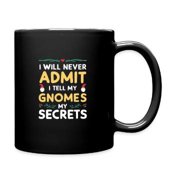 Garden Gnomes Gnome Lover Funny Gnome Gardening - Full Colour Mug - black - Right
