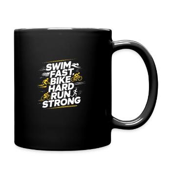 Triathlon Swim Bike Run Triathlete Sports Gift - Full Colour Mug - black - Right