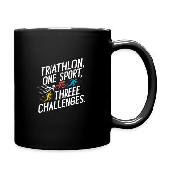 Triathlon Swim Bike Run Triathlete Sports Gift - Full Colour Mug - black - Right