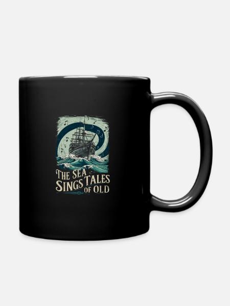 Sailors Sea Shanty Singing Ship Adventures - Full Colour Mug - black