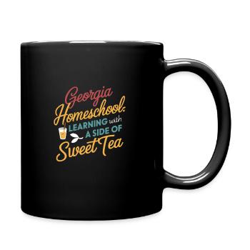 Georgia Homeschool Mom Life in Peach State - Full Colour Mug - black - Right