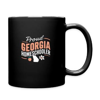 Georgia Homeschool Mom Life in Peach State - Full Colour Mug - black - Right