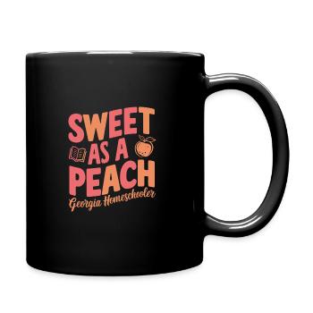 Georgia Homeschool Mom Life in Peach State - Full Colour Mug - black - Right
