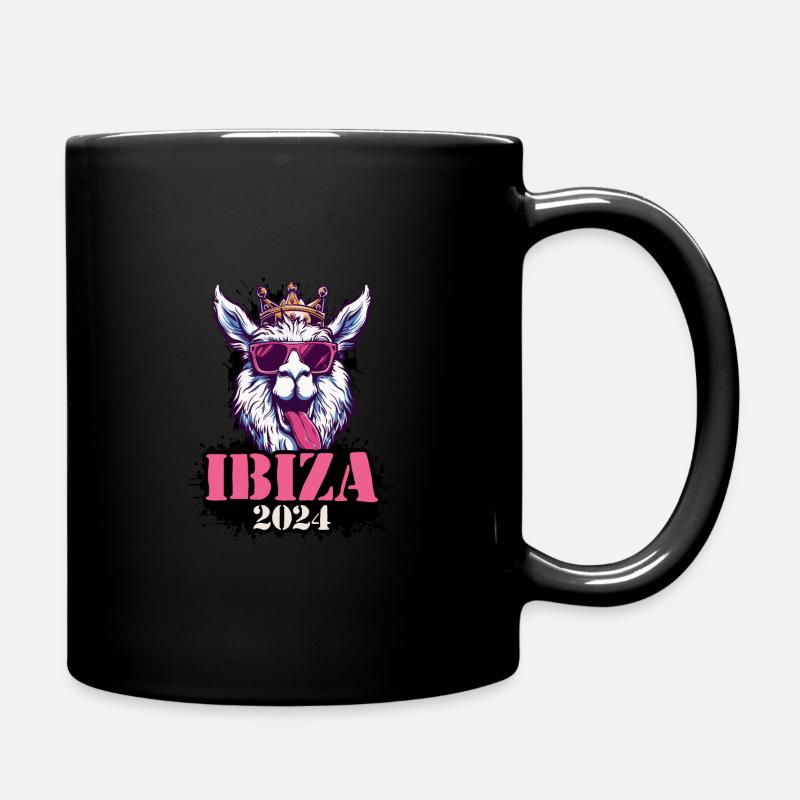 Ibiza 2024 Alpaka - Tasse einfarbig - Schwarz