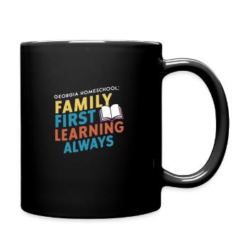 Georgia Homeschool Mom Life in Peach State - Full Colour Mug - black - Right