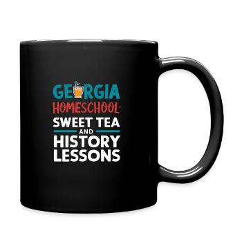 Georgia Homeschool Mom Life in Peach State - Full Colour Mug - black - Right