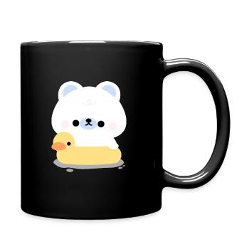 Polar Bear Swimming - Full Colour Mug - black - Right