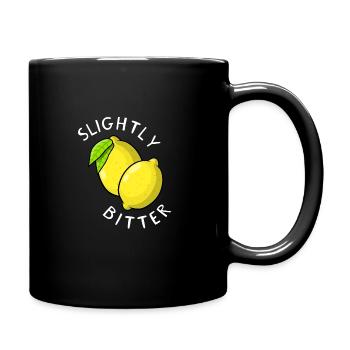 Leicht bitter - Tasse einfarbig - Schwarz - Rechts