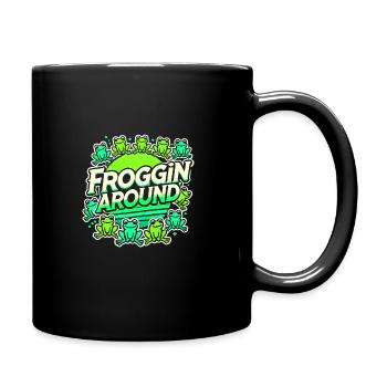 Chasseur de grenouilles amphibiens, piégeage de grenouilles - Mug uni - noir - Droite