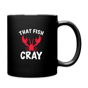 Die Fischkrebse - Tasse einfarbig - Schwarz - Rechts