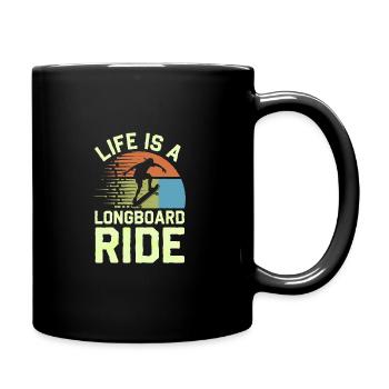 Skater Life: Downhill Longboarding Und Street - Tasse einfarbig - Schwarz - Rechts