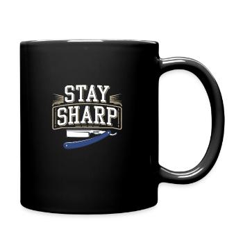 Vibrations de salon de coiffure et coupes de cheveux classiques pour - Mug uni - noir - Droite