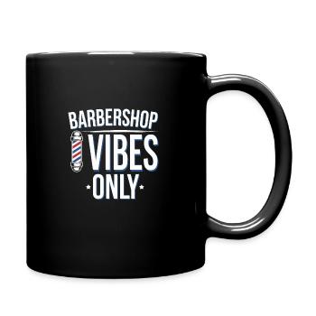 Vibrations de salon de coiffure et coupes de cheveux classiques pour - Mug uni - noir - Droite