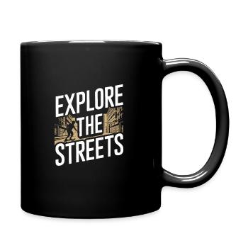 Skater Life: Downhill Longboarding Und Street - Tasse einfarbig - Schwarz - Rechts