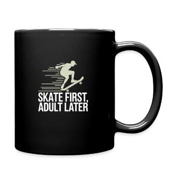 Skater Life: Downhill Longboarding Und Street - Tasse einfarbig - Schwarz - Rechts