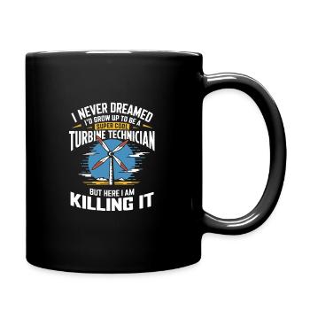 Wind turbine mechanics - Full Colour Mug - black - Right