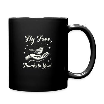 Passionate About Bird Rescue and Wildlife - Full Colour Mug - black - Right
