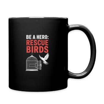 Passionate About Bird Rescue and Wildlife - Full Colour Mug - black - Right