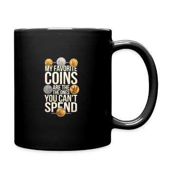 Coin Collector Coin Collection Numismatic History - Full Colour Mug - black - Right