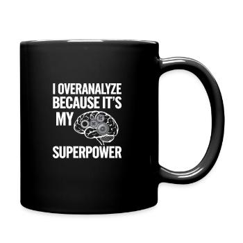 Mental Health Advocate Therapy Support Emotional - Full Colour Mug - black - Right