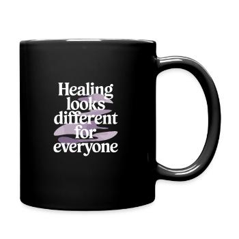 Mental Health Advocate Therapy Support Emotional - Full Colour Mug - black - Right
