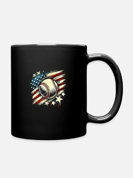 baseball usa grunge design - Tasse einfarbig - Schwarz
