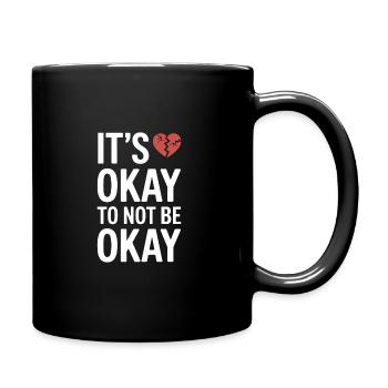 Mental Health Advocate Therapy Support Emotional - Full Colour Mug - black - Right
