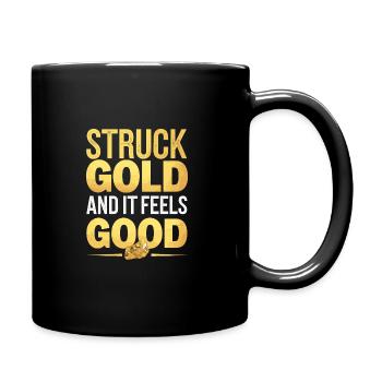 Gold Mining Panning History Adventure Prospector - Full Colour Mug - black - Right