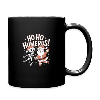 Ho Ho Humerus - Drôle de conception de Noël squelette - Mug uni - noir - Droite
