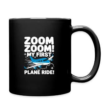 My First Plane Ride First Time Flying Adventure - Full Colour Mug - black - Right