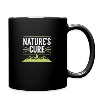 Nature Healing and Wellness Connection Through - Full Colour Mug - black - Right
