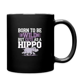 Adorable bébé hippopotame oeuvre pour les amateurs d’hippopotames - Mug uni - noir - Droite