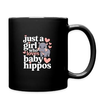 Adorable bébé hippopotame oeuvre pour les amateurs d’hippopotames - Mug uni - noir - Droite