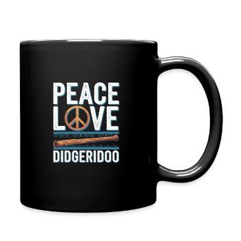 Didgeridoo Player Embracing Aboriginal Instrument - Tasse einfarbig - Schwarz - Rechts