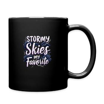 Observateur de tempêtes et météorologue amateur de météo - Mug uni - noir - Droite